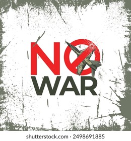  no war flat vector illustration