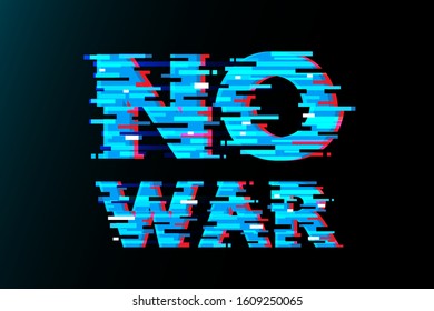 No war glitch vector abstract design.