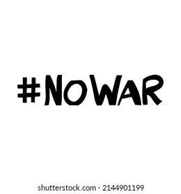 No War Hand Drawn Letterig Vector Stock Vector (Royalty Free ...