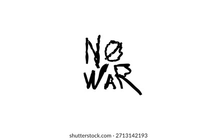 No hay texto de diseño de escritura de mano de guerra