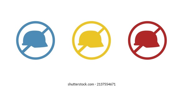 ningún icono de guerra, concepto de paz, ilustración vectorial