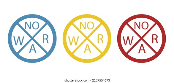 ningún icono de guerra, concepto de paz, ilustración vectorial