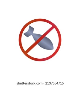 no war icon, peace concept, vector illustration