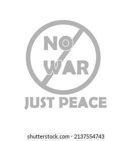 ningún icono de guerra, concepto de paz, ilustración vectorial