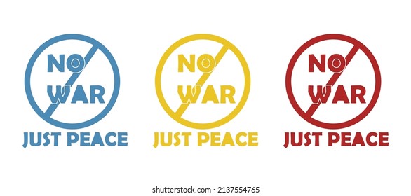 ningún icono de guerra, concepto de paz, ilustración vectorial