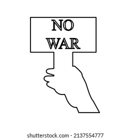 ningún icono de guerra, concepto de paz, ilustración vectorial