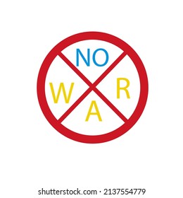 ningún icono de guerra, concepto de paz, ilustración vectorial