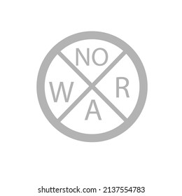 ningún icono de guerra, concepto de paz, ilustración vectorial