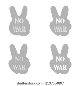 ningún icono de guerra, concepto de paz, ilustración vectorial