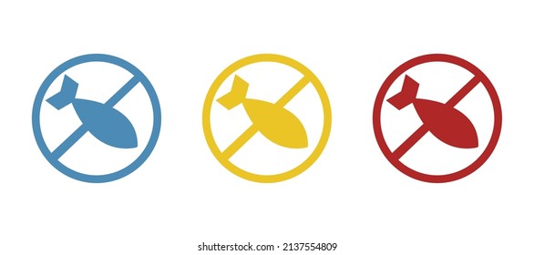 no war icon, peace concept, vector illustration