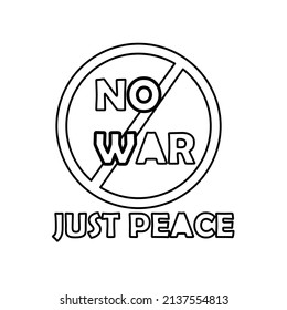 no war icon, peace concept, vector illustration