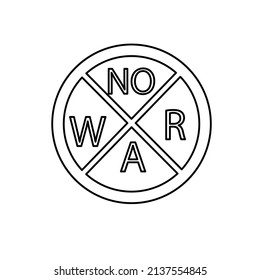 no war icon, peace concept, vector illustration