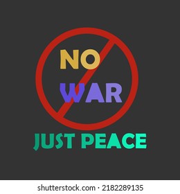 ningún icono de guerra, concepto de paz, ilustración vectorial