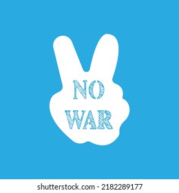 ningún icono de guerra, concepto de paz, ilustración vectorial
