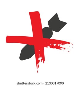 Kein Kriegssymbol. Das Kriegskonzept-Symbol stoppen