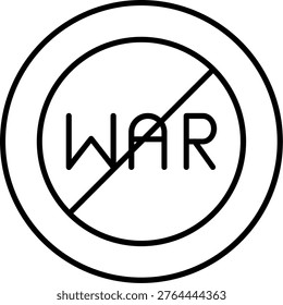 No War Icon Vector Element line icon design vector icons