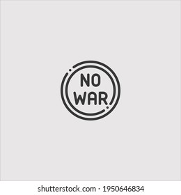no war icon vector isolated on white background