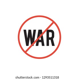 NO WAR icon vector. NO WAR symbol. NO WAR icon vector. PEACE symbol. Linear style sign for mobile concept and web design. WAR symbol logo illustration. vector graphics - Vector.