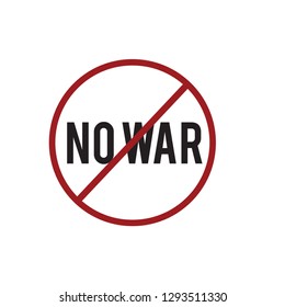 NO WAR icon vector. NO WAR symbol. NO WAR icon vector. PEACE symbol. Linear style sign for mobile concept and web design. WAR symbol logo illustration. vector graphics - Vector.
