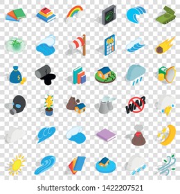 No war icons set. Isometric style of 36 no war vector icons for web for any design