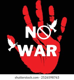 No War illustration design concept