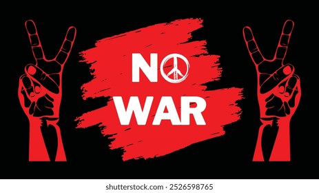 No War illustration design concept