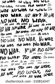 no war lettering