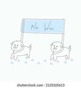 no war line soft illustration