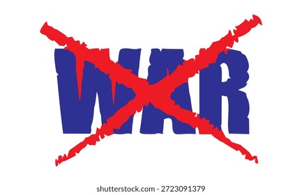 Sem Paz no Conceito de Design do Logotipo da Guerra