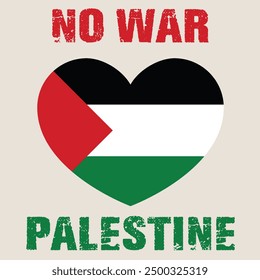 No War Love Palestine poster design