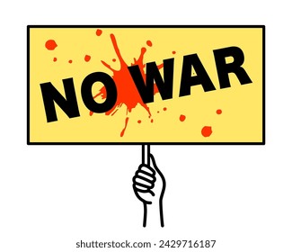 NO WAR: Plakat gegen den Krieg.