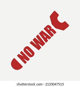 No to the war poster. Stop war poster. No war rocket.