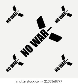 No hay afiche de guerra. Detener vector de guerra