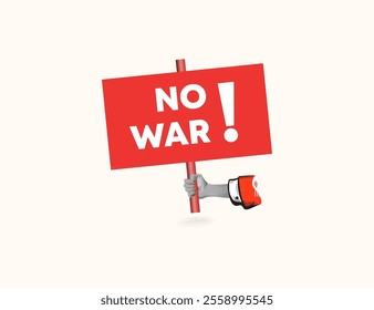 No war protest Concept. Collage Art Vector illustration