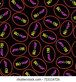 no war seamless pattern, inscription
