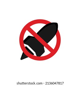 Ningún vector de diseño de signo de guerra aislado