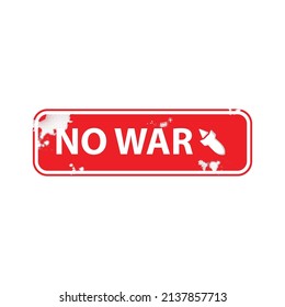 Ningún vector de diseño de signo de guerra aislado