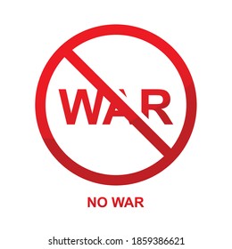 No War Sign Isolated On White Stock Vector (Royalty Free) 1859386621