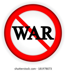 No war sign on white background.