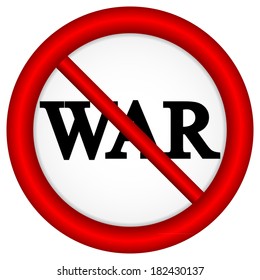 No war sign on white background.