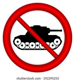 No war sign on white background.