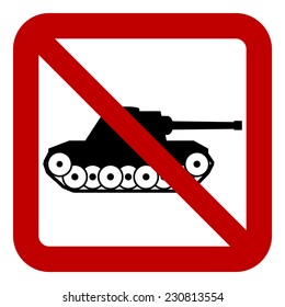 No war sign on white background. Vector illustration.