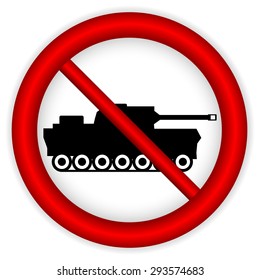 No war sign on white background. Vector illustration.