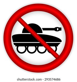 No war sign on white background. Vector illustration.