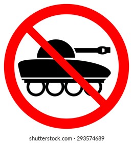 No war sign on white background. Vector illustration.