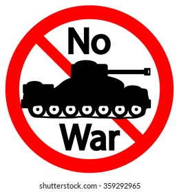 No war sign on white background. Vector illustration.