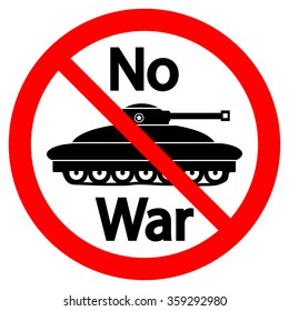 No war sign on white background. Vector illustration.