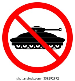 No war sign on white background. Vector illustration.