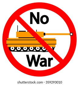 No war sign on white background. Vector illustration.