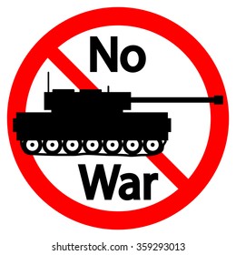 No war sign on white background. Vector illustration.